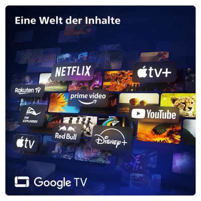Philips Ambilight 65OLED809 4K OLED Smart TV - 65-Zoll Display mit P5 AI Perfect Picture, Ultra HD Google TV, Dolby Vision und Dolby Atmos Sound - Funktioniert mit Alexa und Google Sprachassistent