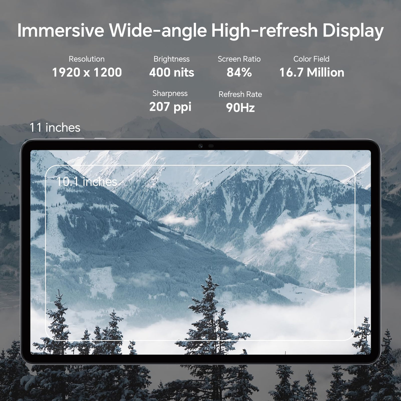 HONOR Pad X8a – Tablet, WLAN, 11 Zoll, 4 GB + 128 GB, Display 90 Hz FullView, Akku 8300 mAh, 4 Lautsprecher, Metall Body, Android 14, Space Grey