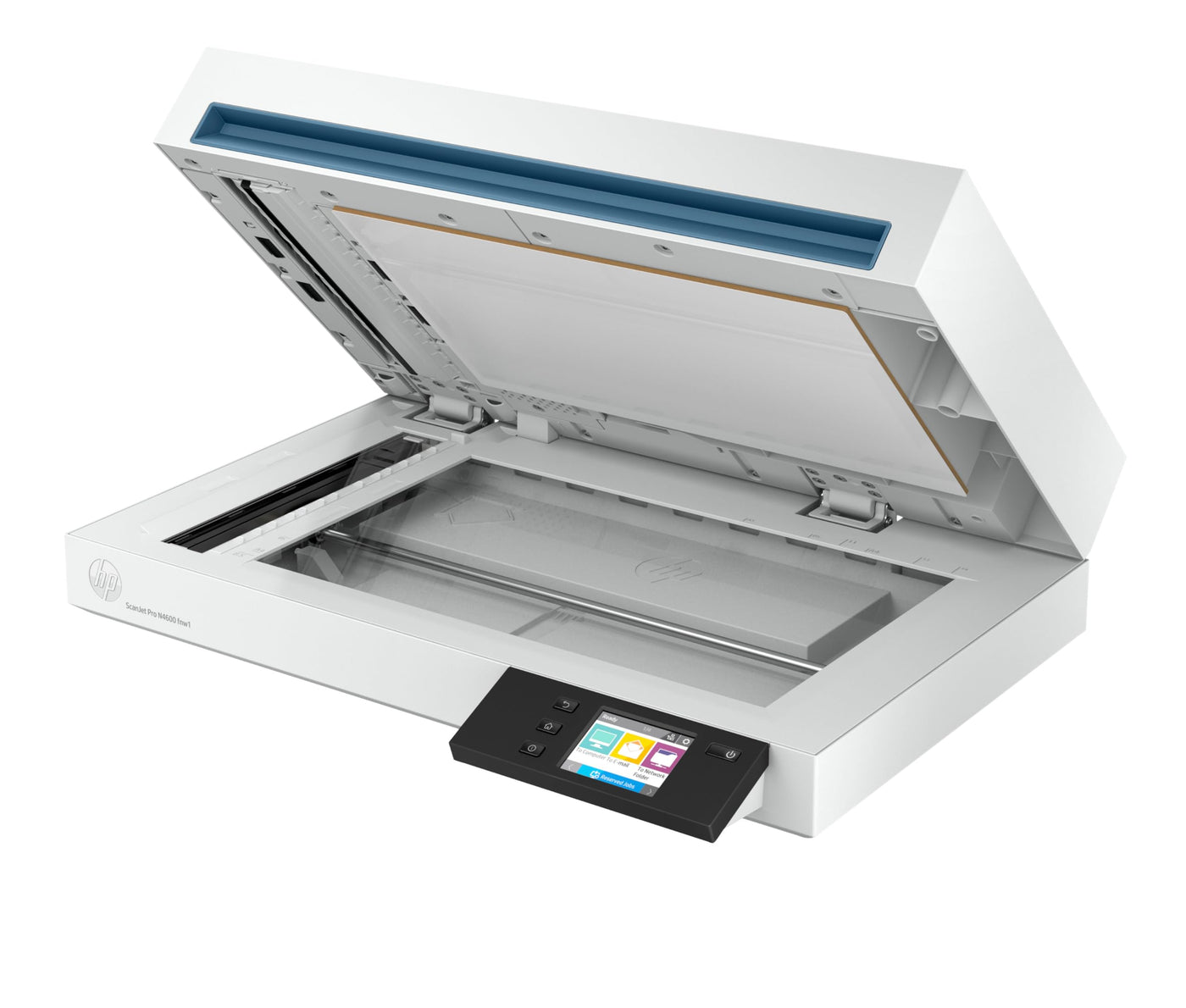 HP ScanJet Pro N4600 fnw1, Scanner, Flachbett, 100-Blatt ADF, Ethernet, USB 3.0, WiFi, bis zu 6.000 Seiten täglich, Kurzbefehle