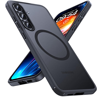 TOCOL für Samsung Galaxy S24 FE Hülle für Magsafe, Schutz in Militärqualität, Stoßfest Kratzfest Handyhülle für Galaxy S24 FE 5G Case, Schwarz