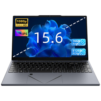 Amita 15,6" FHD Laptop, Ryzen 5 3500U (bis zu 3,7 GHz) Quad-Core-Prozessor, 16GB DDR4 RAM, 512GB NVMe SSD, Tragbares Notebook mit Touchpad-Steuerung & Privatsphäre-Webcam-Schalter (16+512GB)