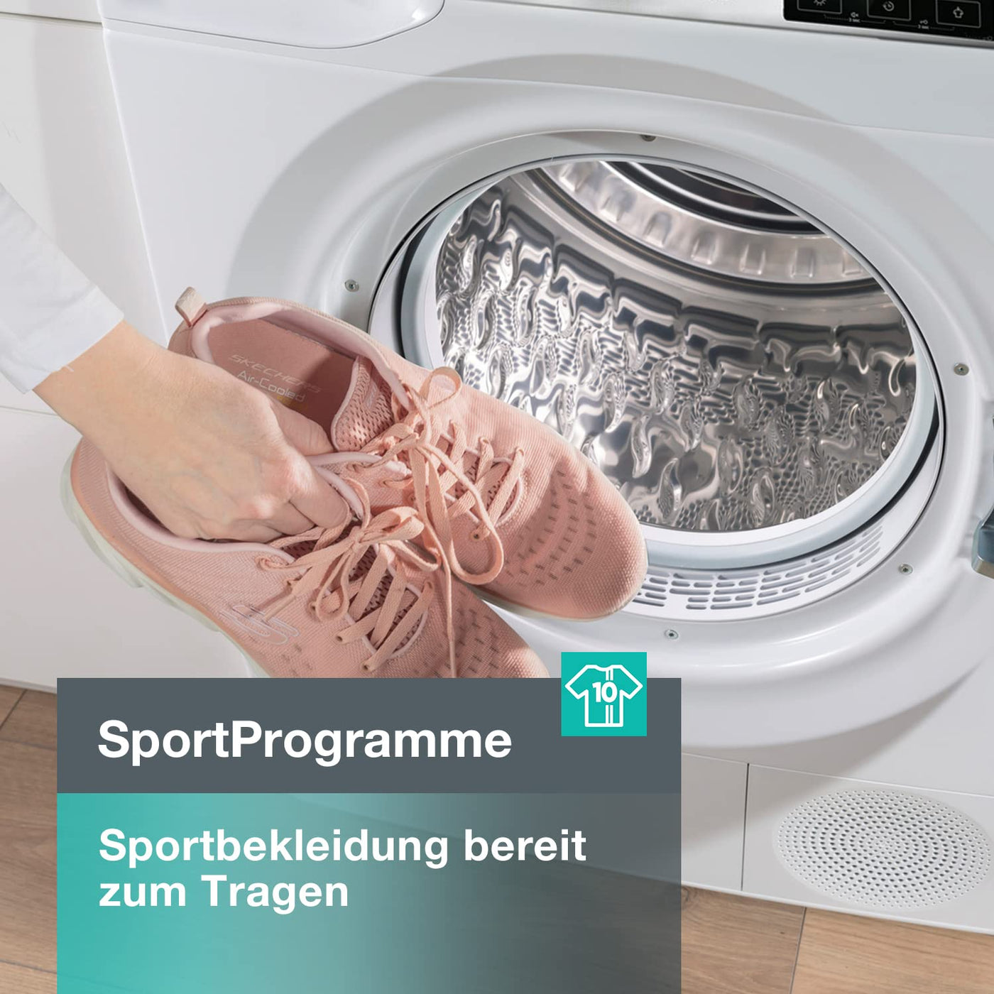 Gorenje DPNA93W Wärmepumpentrockner, 9 kg Kapazität, 15 Programme, ConnectLife WiFi, Auto Drain, Made in EU, Nature Dry, Twin Air, Sportprogramm, Schnellprogramm Energieklasse A+++