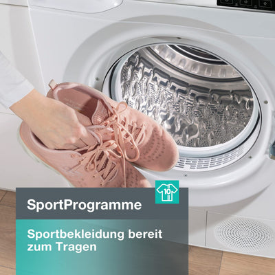 Gorenje DPNA93W Wärmepumpentrockner, 9 kg Kapazität, 15 Programme, ConnectLife WiFi, Auto Drain, Made in EU, Nature Dry, Twin Air, Sportprogramm, Schnellprogramm Energieklasse A+++