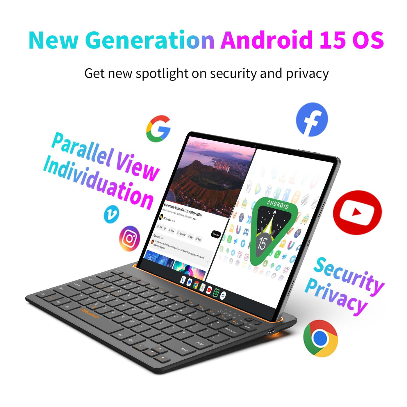 TECLAST T65 MAX Tablet 13 Zoll Android Tablet, Helio G99 Gaming Tablets, 20GB RAM+256GB ROM Tablets-PC(2TB TF), 10000mAh, Großes Display, Widevine L1, 4G LTE SIM + 5G WiFi, GPS/GMS/13MP+8MP/BT5.0