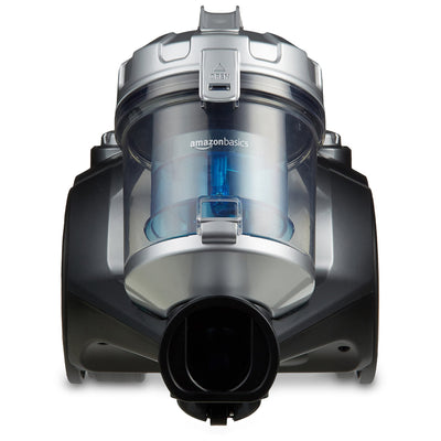 Amazon Basics Zylinder-Staubsauger, leistungsstark, kompakt und leicht, ohne Beutel, für Hart- und Teppichböden, HEPA-Filter, 700 W, 2.0 L, EU, Schwarz/Blau