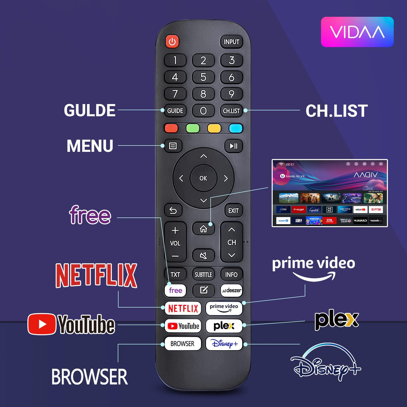 RCA VRS40FQ1 Smart TV 40 Zoll (100 cm) FHD Fernseher mit WLAN, Triple Tuner (DVB-T/T2, DVB-C, DVB-S/S2), App Store, Prime Video, Netflix, YouTube, DAZN, Disney+ [RVSmart 2024]