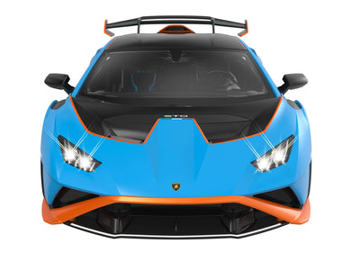 JAMARA Lamborghini Huracán STO 1:14 2,4GHz - offiziell lizenziert, ca 1 Std Fahrzeit, ca. 11 Km/h, perfekt nachgebildete Details, detaillierter Innenraum, LED Licht, 402100, Blau