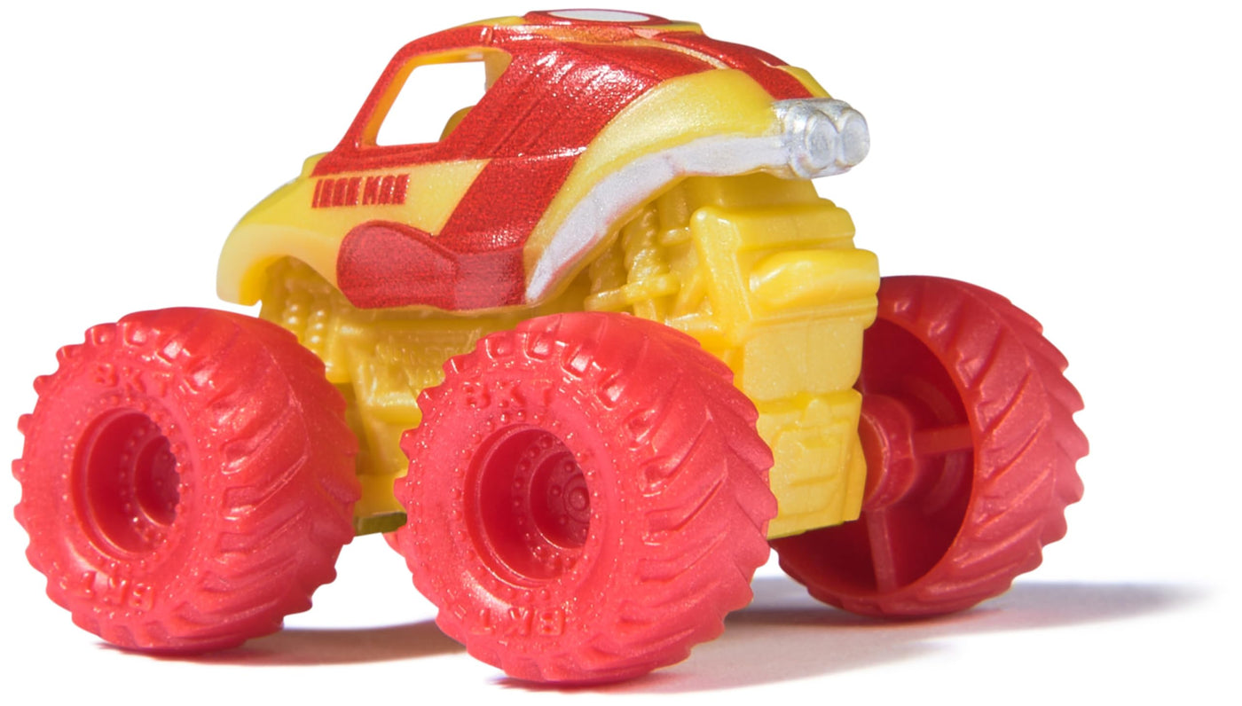 Monster Jam Marvel - Mini-Truck 3er-Set mit Black Panther, Captain America, Iron Man, Maßstab 1:87, robust und mit coolen Details, für monstermäßige Superhelden-Action an jedem Ort, ab 3 Jahren