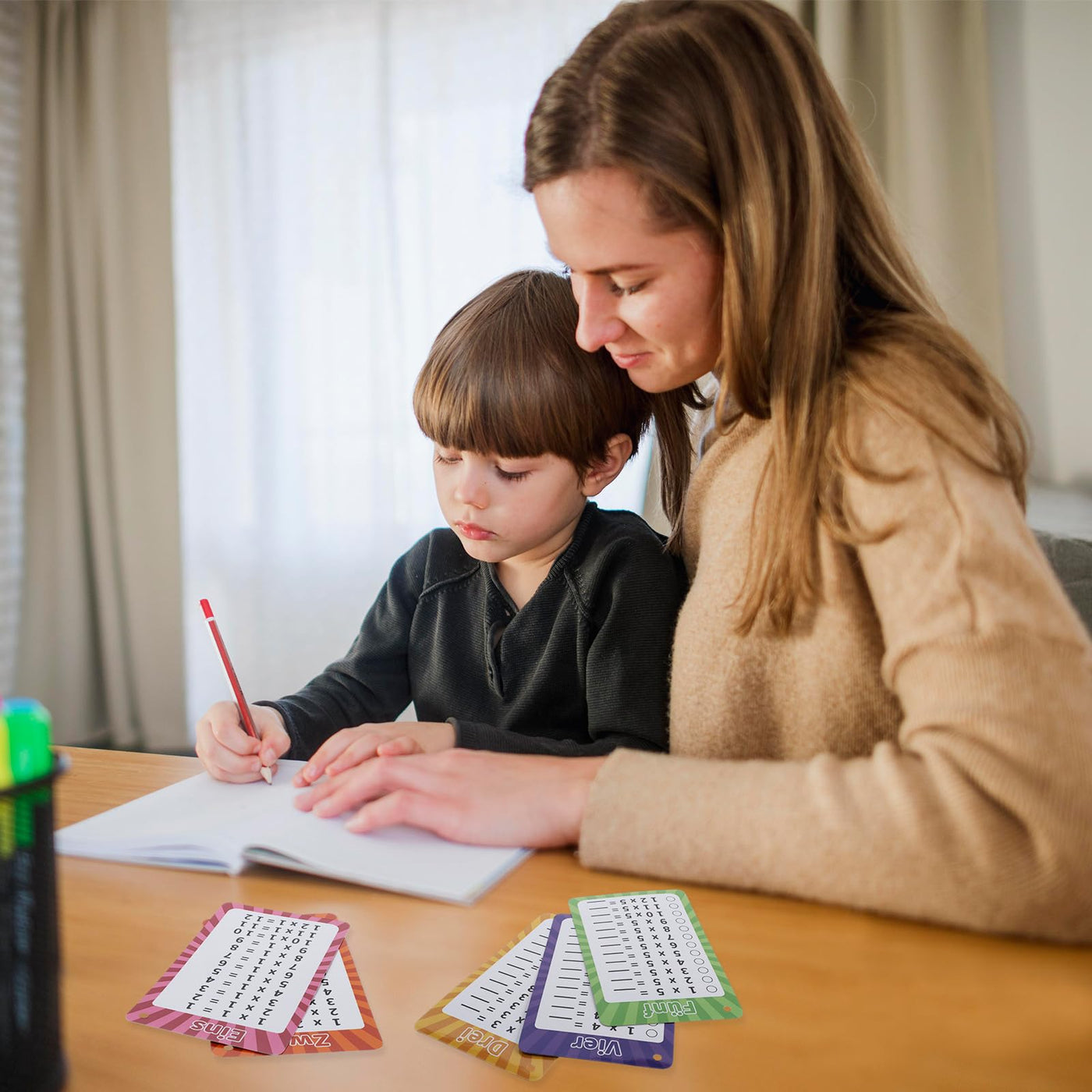 1x1 Lernkarten, Einmaleins Spiel 1x1 Lernen Spiel Einschulung Geschenk Spiele ab 5 Jahren zum Rechnen Lernen (13 Blätter)