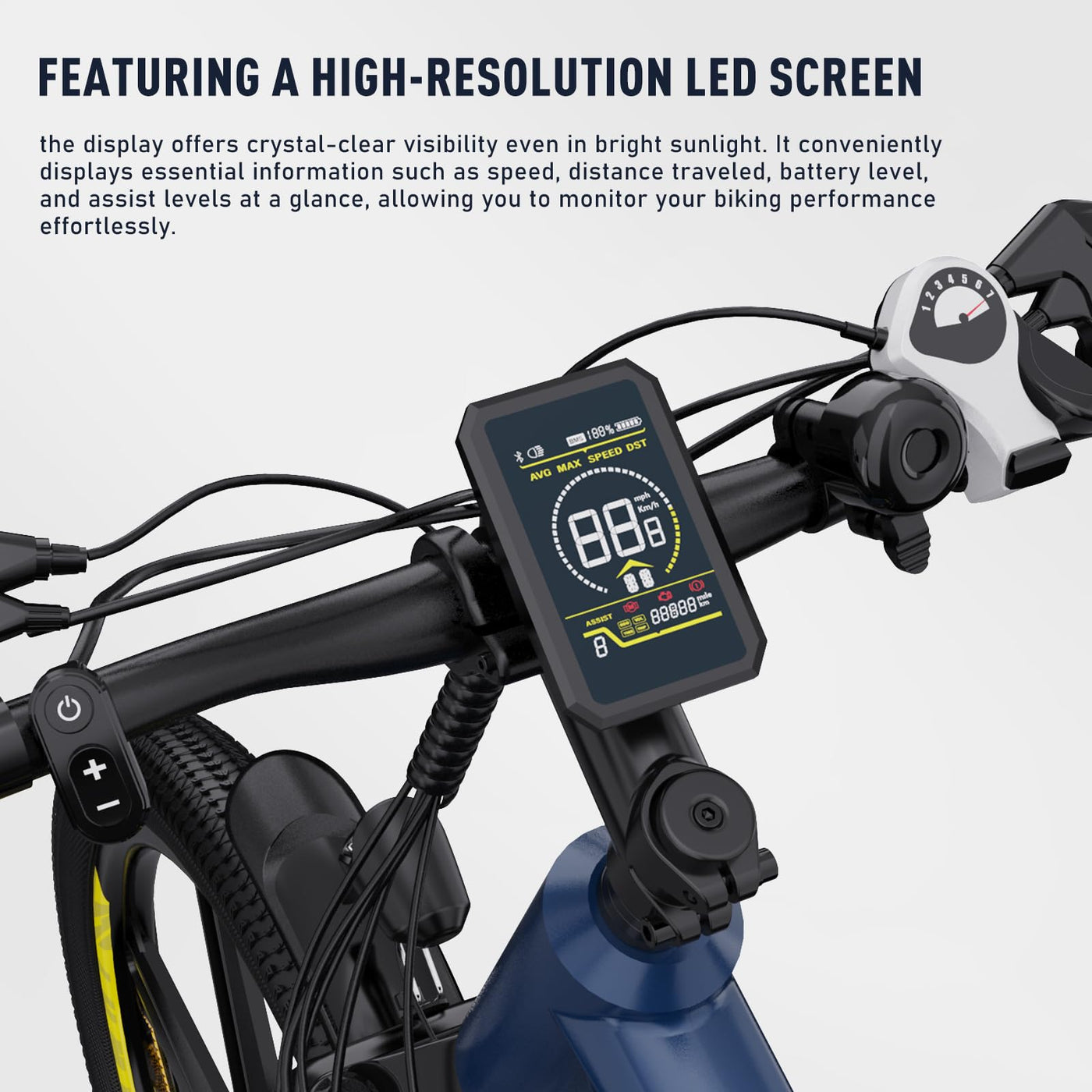 COLORWAY E Bike Herren Damen Elektrofahrräder 26 x 2,35 Zoll 250W Motor 36V 12Ah herausnehmbarer Akku EBike, Höchstgeschwindigkeit 25 km/h, E Mountainbike Ausdauer 35-90KM