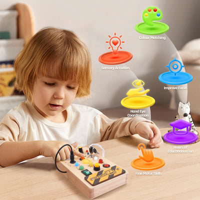 Montessori Spielzeug ab 1 Jahr Busy Board, Sensorik Spielzeug Geschenk 1 Jahr Junge Mädchen, Kinderspielzeug ab 1 Jahr, Motorik spielzeug, Geschenke für Mädchen Junge, Adventskalender Füllung Kinder