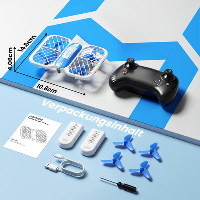 Mini Drohne für Kinder, HOFMOC Drohne mit 5 LED-Leuchten, 3D-Flip, One-Key Start/Landung, Headless-Modus, 3 Geschwindigkeitsmodi, 22 Min Flugzeit, Spielzeugdrohne Geschenke für Kinder ab 6 Jahren