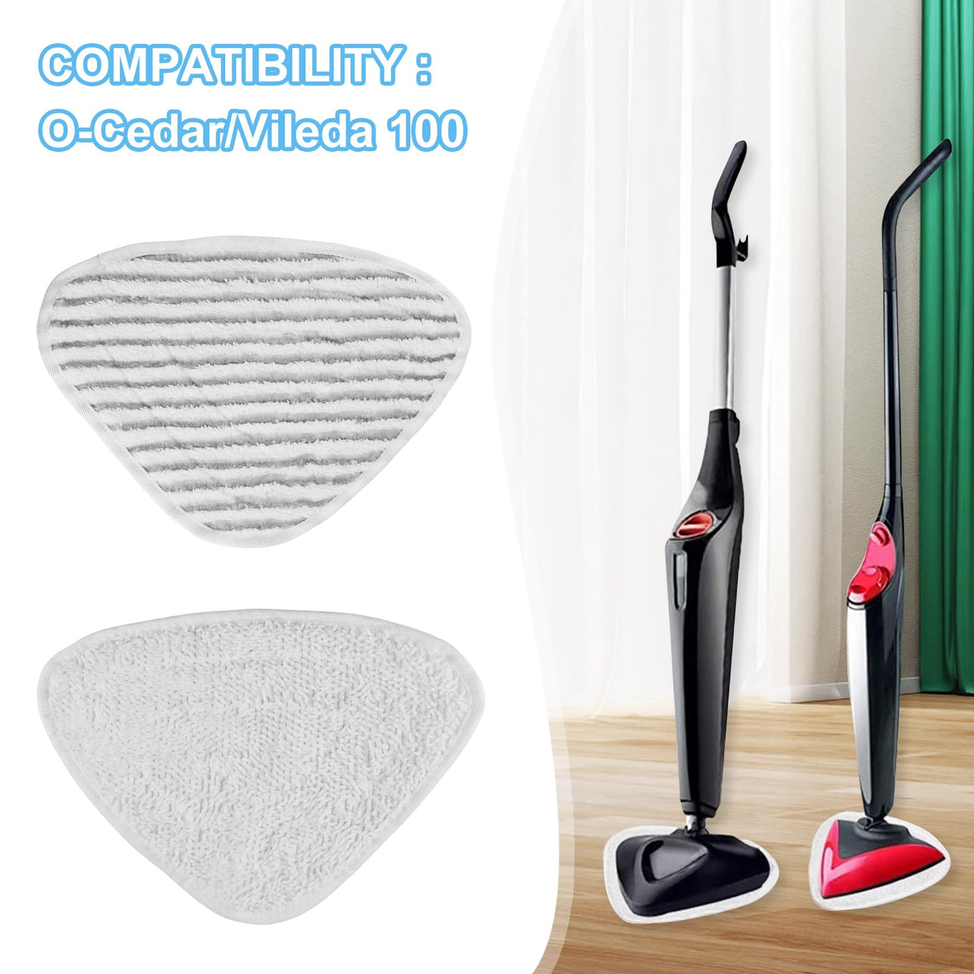 10 Pack für Vileda Dampfreiniger Steam Ersatzbezüge Mikrofasern Set, für Vileda Steam Plus Bodenwischer Dampfreiniger Wiederverwendbar, für Alle Flecken Entfernen Boden