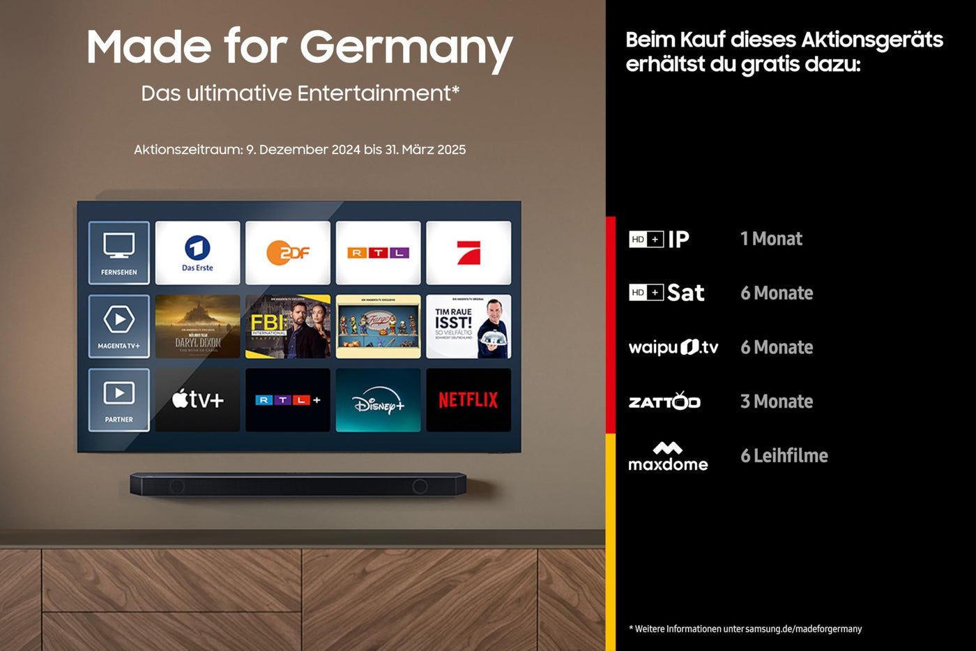 Samsung Crystal UHD 4K DU7179 Fernseher 65 Zoll, Samsung TV mit PurColor, 4K Upscaling, Crystal Prozessor 4K, Smart TV, GU65DU7179UXZG, Deutsches Modell [2024]