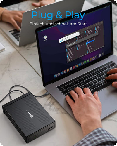 ICY BOX 5,25 Zoll Gehäuse extern für Blu-ray und DVD Laufwerke, USB 3.0, Aluminium, Schwarz, IB-525-U3