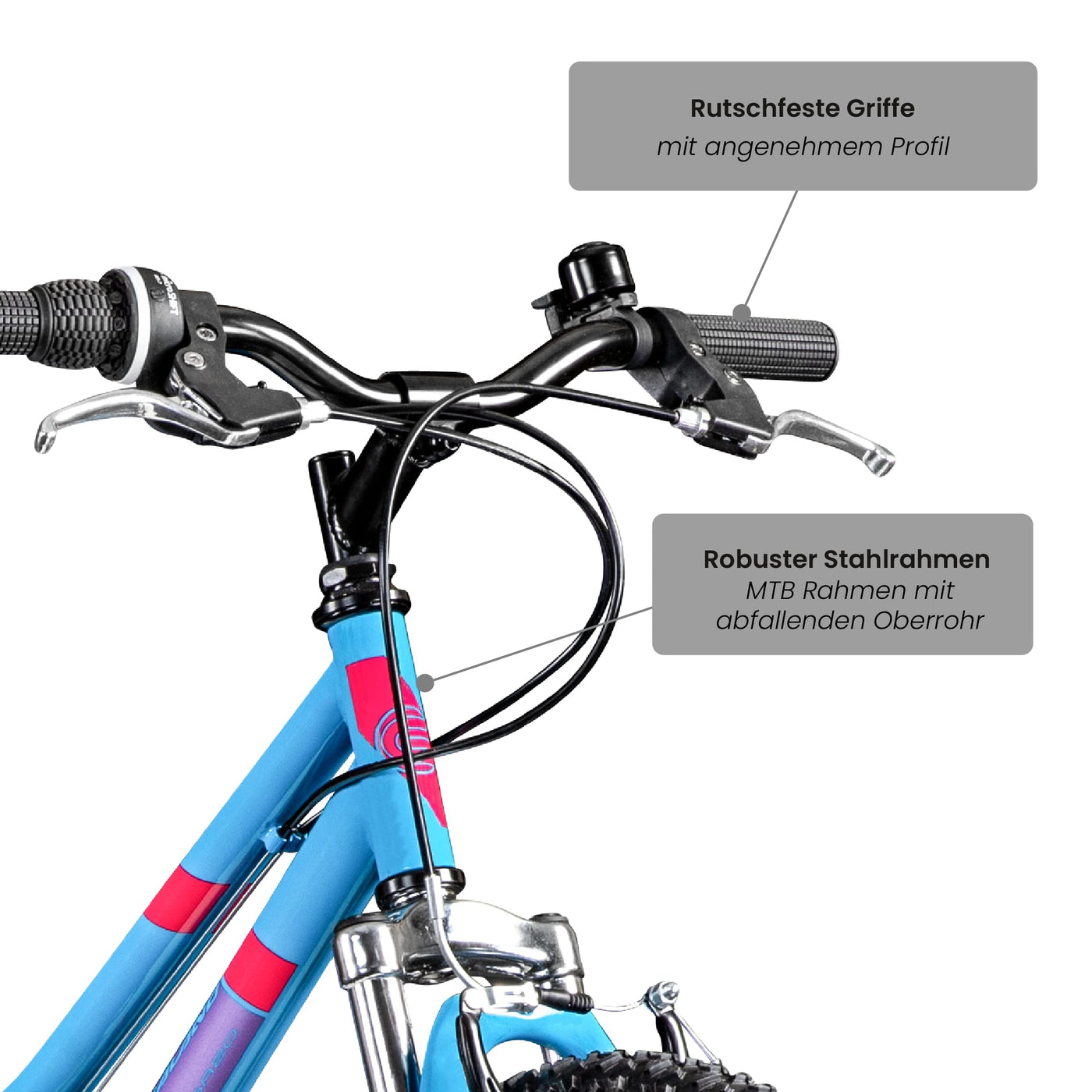 Galano GA20 Kinder Fahrrad ab 120-135cm oder 6 Jahre 7 Gang Mountainbike 20 Zoll für Mädchen oder Jungen Kinderfahrrad Hardtail MTB vorne gefedert, leicht (blau, 26 cm)