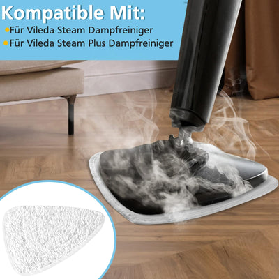 6 Pack für Vilead Steam Plus Dampfreiniger Ersatzbezug Kompatibel mit vileda Steam Dampfreiniger Ersatzbezüge und Vileda Steam PLUS Dampfreiniger, Tücher für vileda Bodenwischer Ersatzbezug