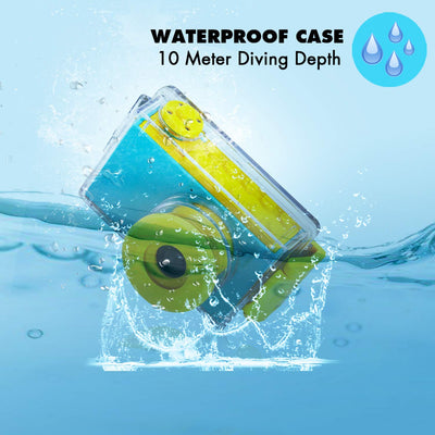 ShinePick Kamera, Digitalkamera , Wasserdicht / 8MP / HD 1080P / 2 Inch Bildschirm/Foto & Video/Rahmen/Filter, Fotoapparat mit 32G Speicherkarte, Geschenke für Kinder (Blau)