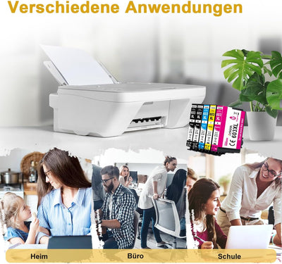 ANKINK Kompatibel Tintenpatrone Druckerpatronen als Ersatz für Epson 603XL für Patrone 603 XL für WF-2820DWF WF-2830DWF WF-2840DWF XP-2100 XP-2150 XP-3100 XP-3150 XP-4100 XP-4150, Schwarz Farbe 5 Pack