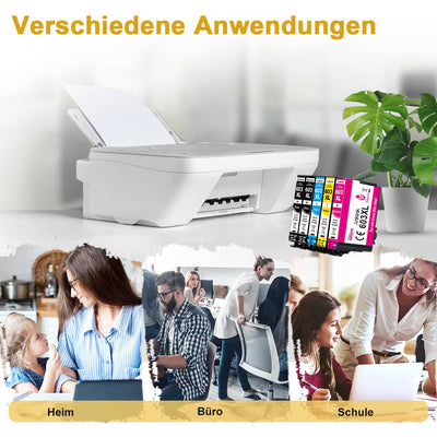 ANKINK Kompatibel Tintenpatrone Druckerpatronen als Ersatz für Epson 603XL für Patrone 603 XL für WF-2820DWF WF-2830DWF WF-2840DWF XP-2100 XP-2150 XP-3100 XP-3150 XP-4100 XP-4150, Schwarz Farbe 5 Pack