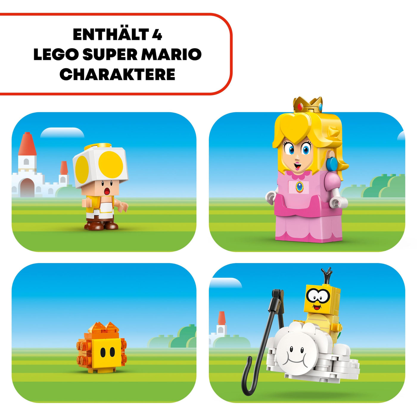 LEGO Super Mario Abenteuer mit der interaktiven Peach, Spielset für Kinder mit gelbem Toad, Nintendo Geschenk für Jungen, Mädchen und alle Gamer ab 6 Jahren 71441