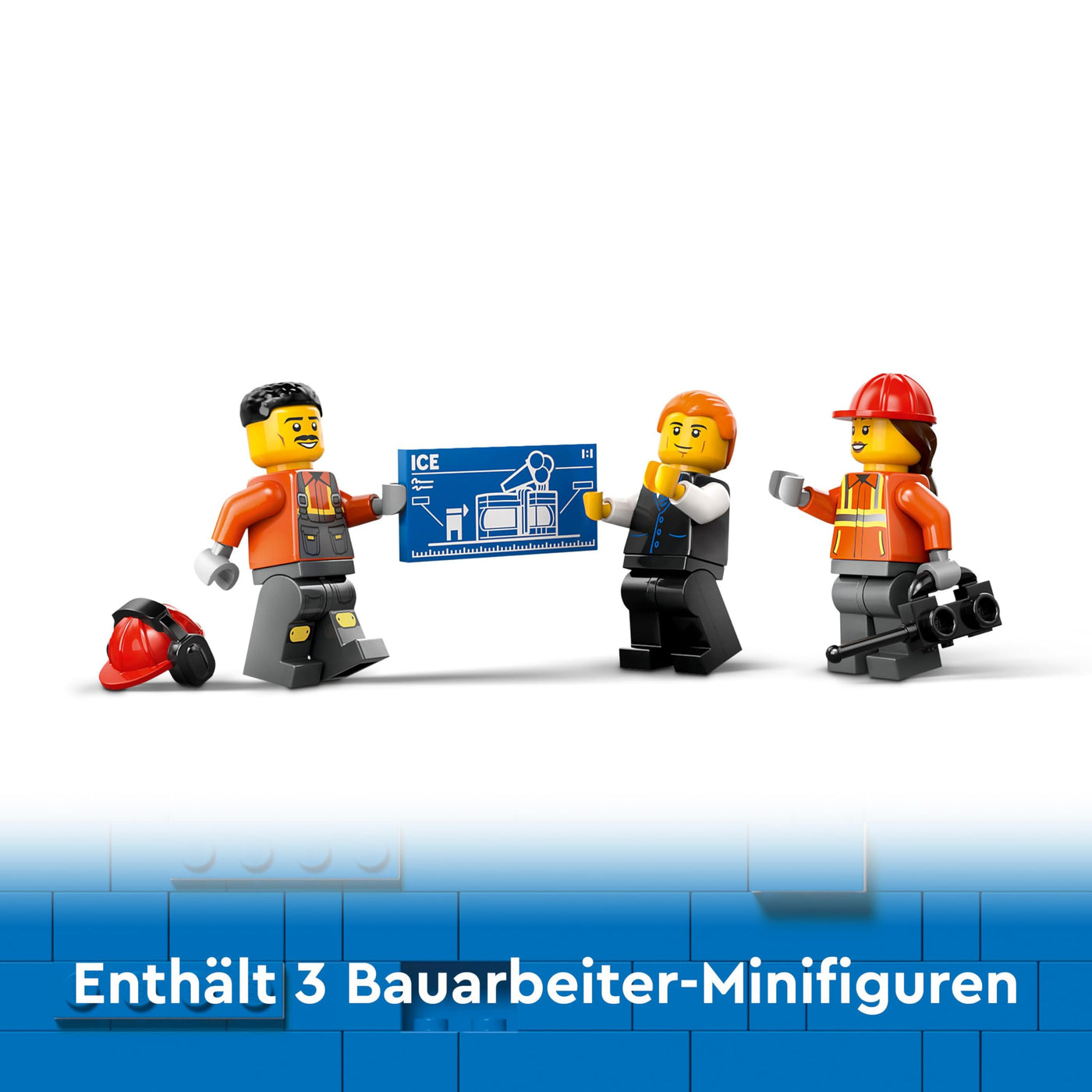LEGO City Raupenbagger, Spielzeugbagger für Kinder ab 8 Jahren, Bauspielzeug mit Bagger-Modell, baubarer LKW mit Zubehör und 3 Minifiguren 60420