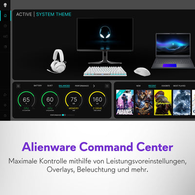 Alienware 18 Area-51 Gaming Laptop 18 Inch QHD+ 300Hz G-Sync, Intel Core Ultra 9 275HX, NVIDIA GeForce RTX 5080, 32GB DDR5 RAM, 2TB SSD, Windows 11 Home, Cryo-tech, AlienFX RGB QWERTZ - Liquid Teal