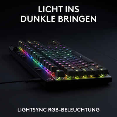 Logitech G PRO X TKL Rapid Tenkeyless kabelgebundene Gaming Tastatur mit magnetischen Analogschaltern, Rapid Trigger-Modus, einstellbarem Auslöser und anpassbarer RGB-Beleuchtung, QWERTZ DE - Schwarz