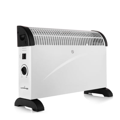 Lehmann LHOHC-2013A Konvektor elektrische Heizung | Heizkörper 750/1250 / 2000 Watt | Konvektorheizung mit Thermostat und Überhitzungsschutz | Elektroheizung Energiesparend für Schnelle Wärme