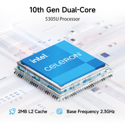 jumper Laptop 16 Zoll Metallgehäuse, bis zu 2,5 GHz Celeron 5305U (4 GB RAM 128 GB SSD), Notebook installiert 1 Jahr 365 Office, 1920 x 1200 IPS, Bluetooth 4.0, USB 3.0 × 2