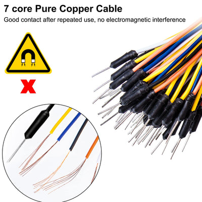 Miuzei Basic Starter Kit für Arduino Projekte mit Steckboard, Power Supply Modul, Jumperkabel, Resistors, LED, Elektronik Steckbrett Breadboard Set, Kompatibel mit Raspberry Pi