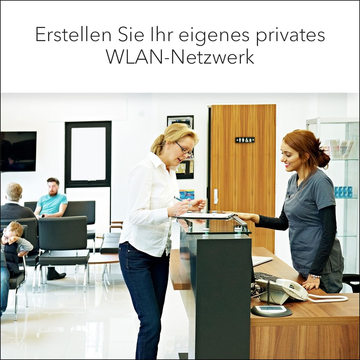 NETGEAR Wireless Access Point (WAX210) – WiFi 6-Dualband mit AX1800-Geschwindigkeit 1 x 1G-PoE-Netzwerkanschluss Bis zu 128 Geräte 802.11ax WPA3 | Bis zu 4 SSID-Netzwerke, Netzteil Nicht enthalten