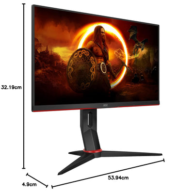 AOC Gaming 24G2ZE 60 cm (23,8 Zoll) Monitor (FHD, HDMI, DisplayPort, FreeSync, 0,5 ms Reaktionszeit (MPRT), 240 Hz, 1920 x 1080) schwarz/rot