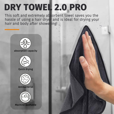 Deedlite Shiny Bath XXL Trockentuch, Fast Dry Trockentuch, Mikrofasertücher, Shiny Bath Wipes Tücher Original, Premium Trockentuch für Duschkabine, Auto, Haushalt, Camping (40x60cm, 3 Stück)