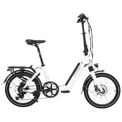 AsVIVA E-Bike Klapprad 20 Zoll – faltbares Pedelec für Erwachsene, 14,0Ah Samsung Akku, bis 100 km Reichweite, 25 km/h – leichtes E-Faltrad für Damen & Herren – elektrisch & kompakt (Weiß)