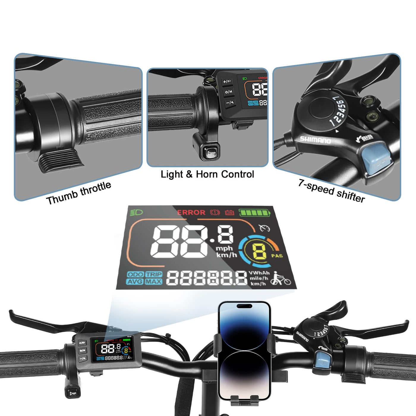 SAMEBIKE Klappbares Elektrofahrrad für Erwachsene mit 36V 13AH abnehmbarem Akku,250W Motor, 25 km/h, 70 KM Reichweite & 20" All Terrain Reifen, Profi 7-Gang Pendler E-Bike