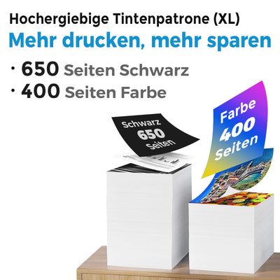 ANKINK Wiederaufbereitet Tintenpatrone Druckerpatronen als Ersatz für HP 302XL für Patrone 302 XL für 1110 2130 3630 3632 3634 3636 3639 4520 4524 4525 4526 4528 3830 3831 3833 Schwarz Farbe 2er-Pack