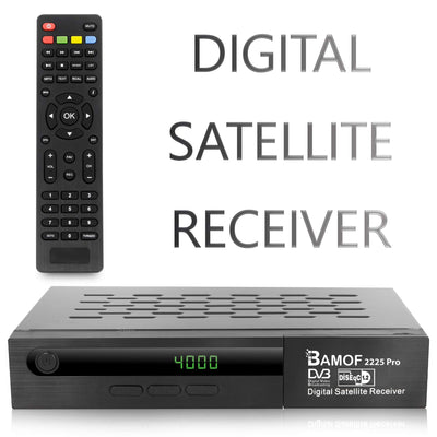 Bamof 2225 PRO Sat Receiver Digitaler Satelliten Receiver- (HDTV, DVB-S/DVB-S2, HDMI, SCART, 2X USB, Full HD 1080p) [Vorprogrammiert für Astra, Hotbird und Türksat] + HDMI Kabel