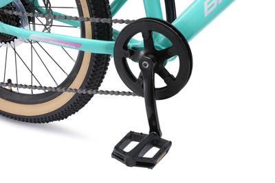 BIKESTAR Kinder Fahrrad Fully Mountainbike 7 Gang Shimano, Scheibenbremse ab 6 Jahre | 20 Zoll Kinderrad MTB | Mint