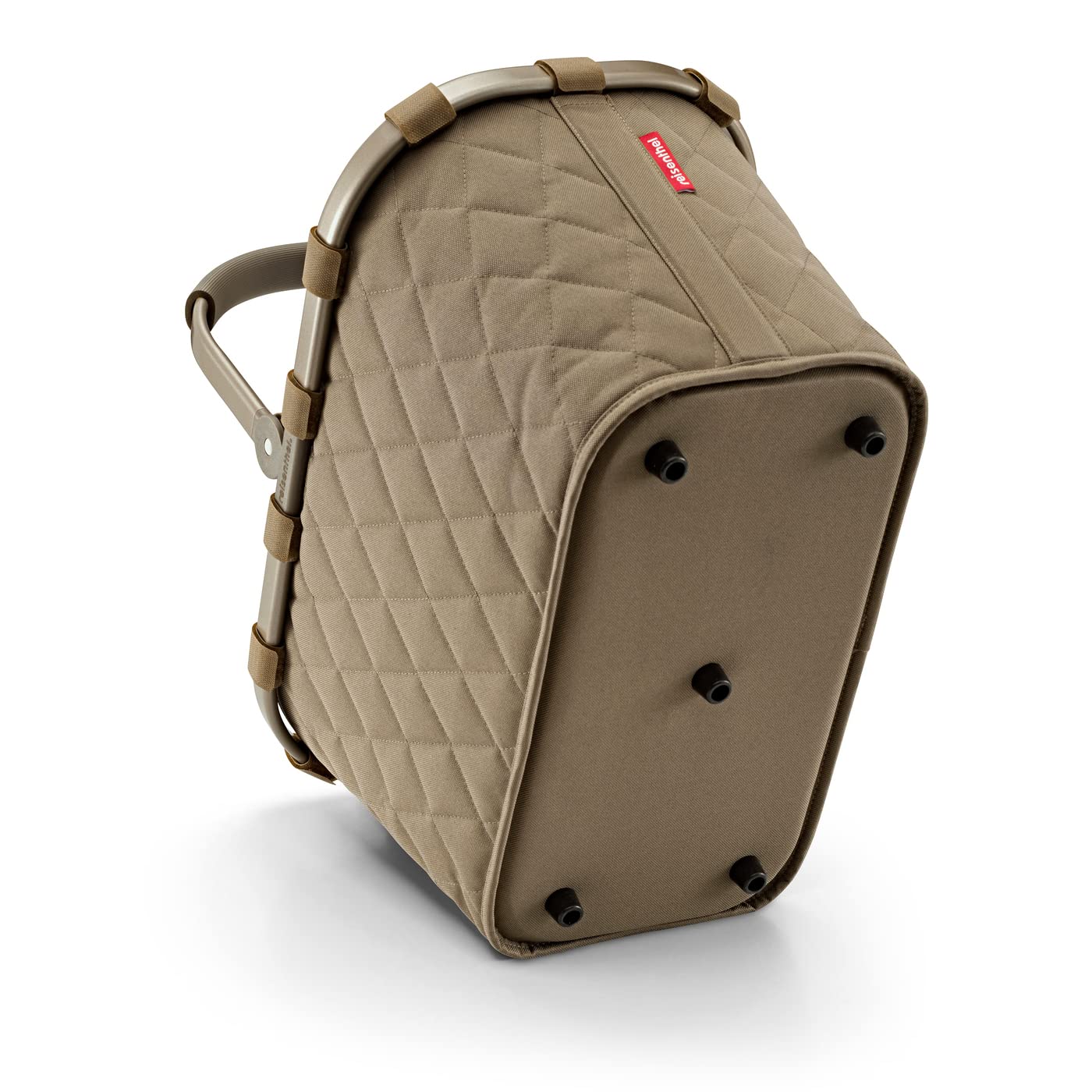 reisenthel carrybag frame rhombus olive – Stabiler Einkaufskorb mit viel Stauraum und praktischer Innentasche – Elegantes und wasserabweisendes Design