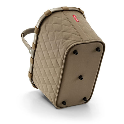 reisenthel carrybag frame rhombus olive – Stabiler Einkaufskorb mit viel Stauraum und praktischer Innentasche – Elegantes und wasserabweisendes Design