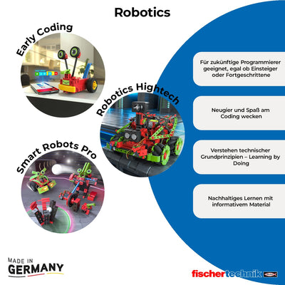 fischertechnik 569021 Smart Robots Pro – Roboter-Bausatz, programmierbare Roboter für Kinder, 12 Modelle, ab 8 Jahren