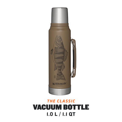 Stanley Classic Legendary Thermosflasche 1L - Thermos Hält 24 Stunden Heiß oder Kalt - Edelstahl Thermoskanne - BPA-Frei - Spülmaschinenfest - Tan Peter Perch