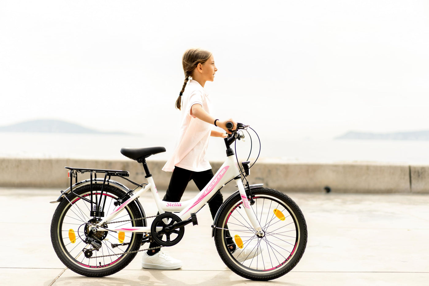 Licorne Bike Stella Premium City Bike 20 Zoll 6 Gang Fahrrad für Mädchen Herren und Damen 21 Gang Holland Citybike (Rosa 20 Zoll)…