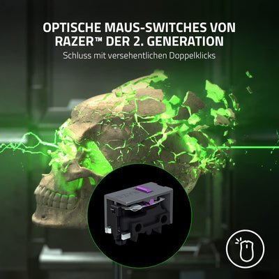 Razer DeathAdder V2 Pro - Kabellose Gaming-Maus mit klassenbester Ergonomie mit 20K DPI Focus+ Sensor (Optische Maus-Switches, 70 Stunden Akku-Laufzeit, 3 Verbindungsmodi) Schwarz