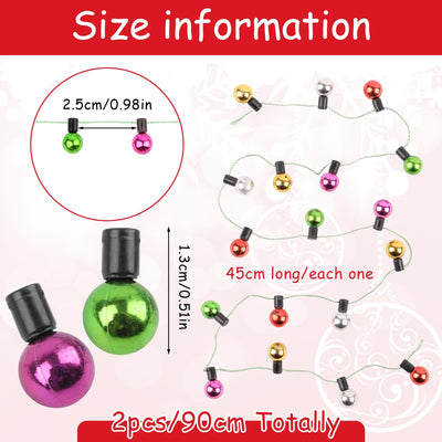 2 Stücke Wichtel Lichterkette Miniatur, 90cm Wichtel Zubehör Lichterkette, Puppenhaus Zubehör, Miniatur Bunte Lampe für Weihnachtsdeko Puppenhaus Möbel, Kinder Geschenk