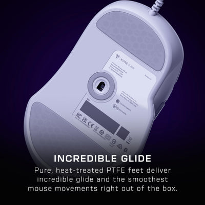 Turtle Beach Kone II – Ergonomische RGB-Gaming-Maus, 26K DPI Optischer Sensor, optische Schalter mit 100 Mio. klick-Lebensdauer, 23 programmierbare Funktionen, 4D-Scroll-Rad, Weiß
