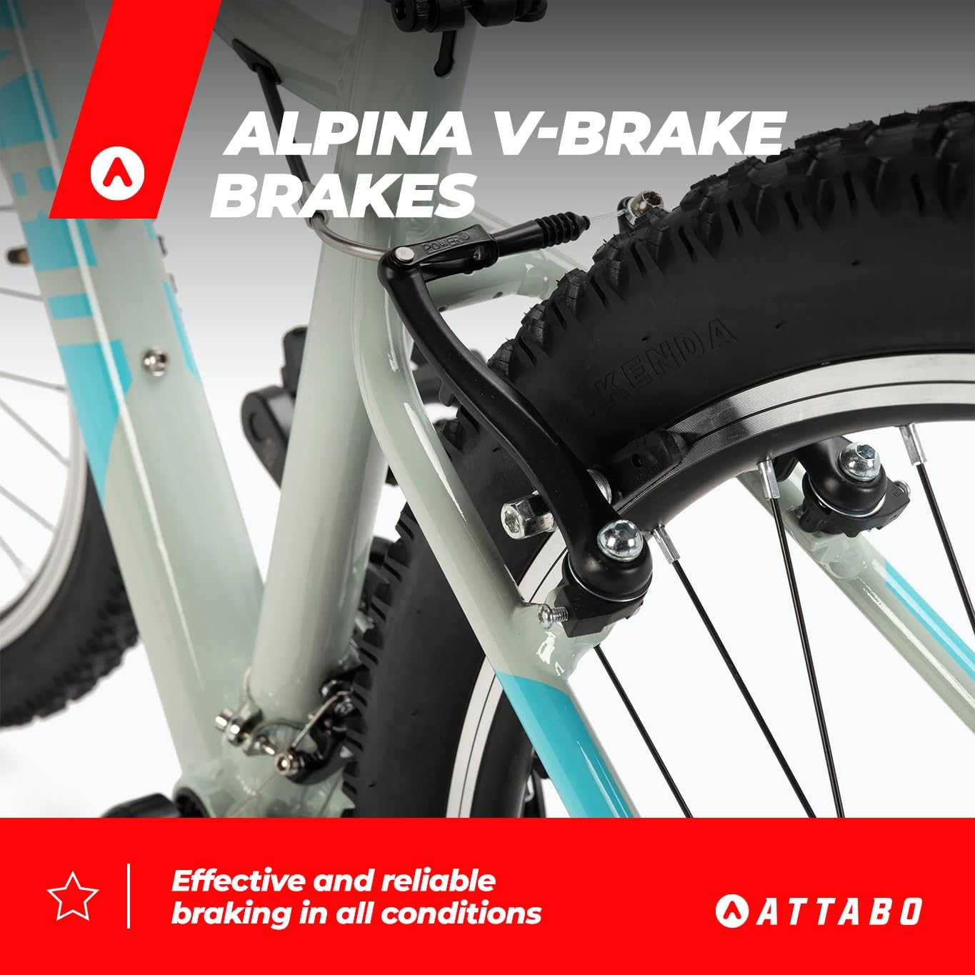 ATTABO Damen Fahrrad Alpe 1.0 mit Aluminiumrahmen 15" Ergonomischer Lenker V-Brake Grau Mountainbike mit 27,5" Rädern mit Zubehör Verstellbarer Sattel 21-Gang Schaltung