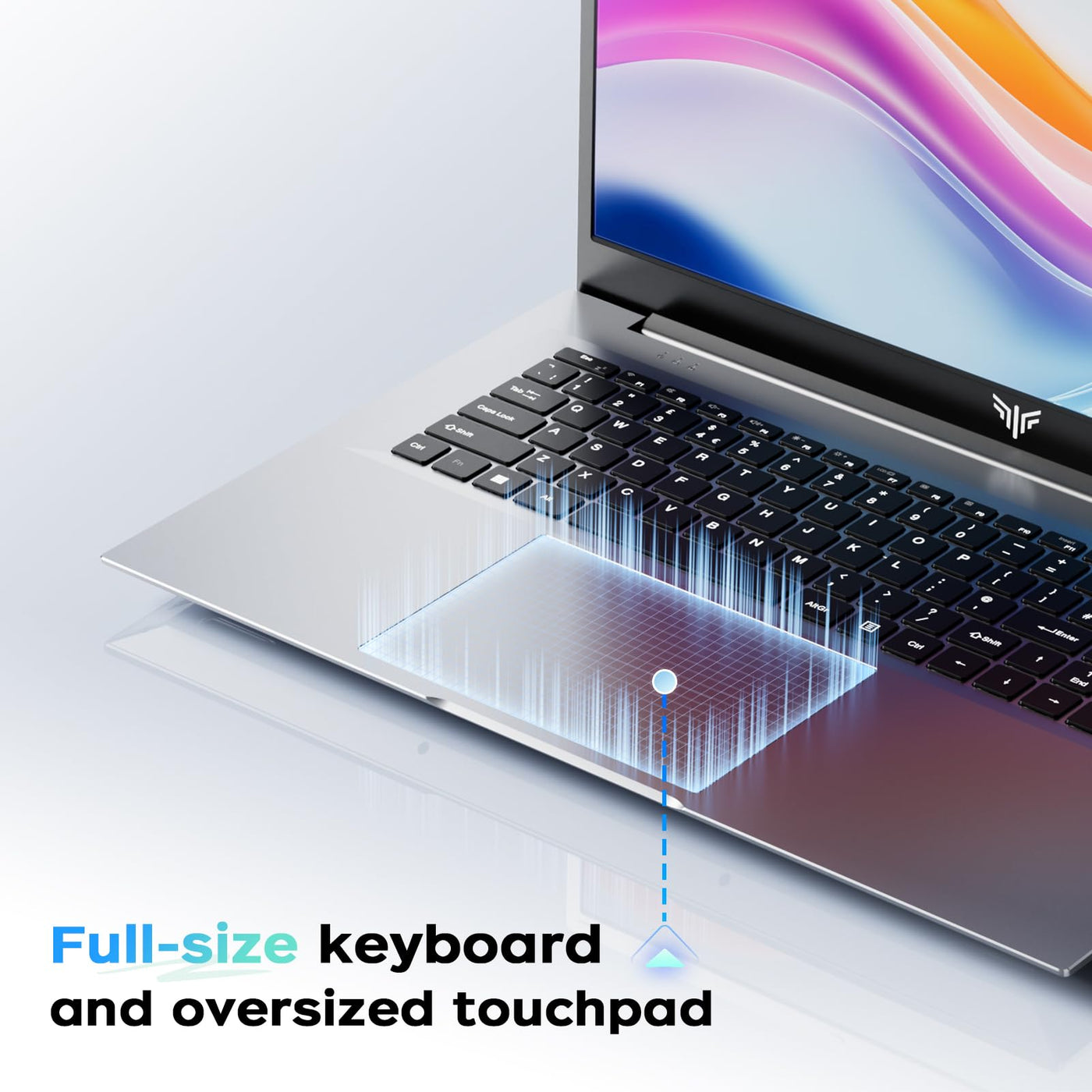 Tivique 18,5 Zoll Laptop,Twin Lake N150 (bis zu 3,6 GHz),8000mAh,16 GB DDR4 512 GB SSD bis zu 2 TB, 1920 x 1080 IPS Full HD Laptop, BT5.0, HDMI, Typ-C, 180° Öffnen und Schließen