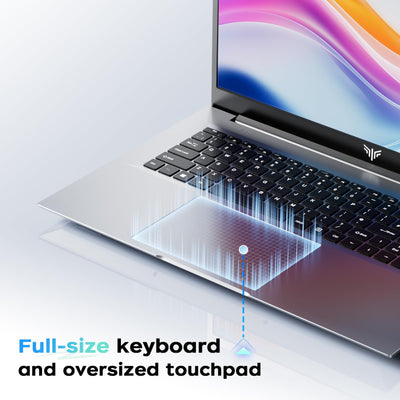 Tivique 18,5 Zoll Laptop,Twin Lake N150 (bis zu 3,6 GHz),8000mAh,16 GB DDR4 512 GB SSD bis zu 2 TB, 1920 x 1080 IPS Full HD Laptop, BT5.0, HDMI, Typ-C, 180° Öffnen und Schließen